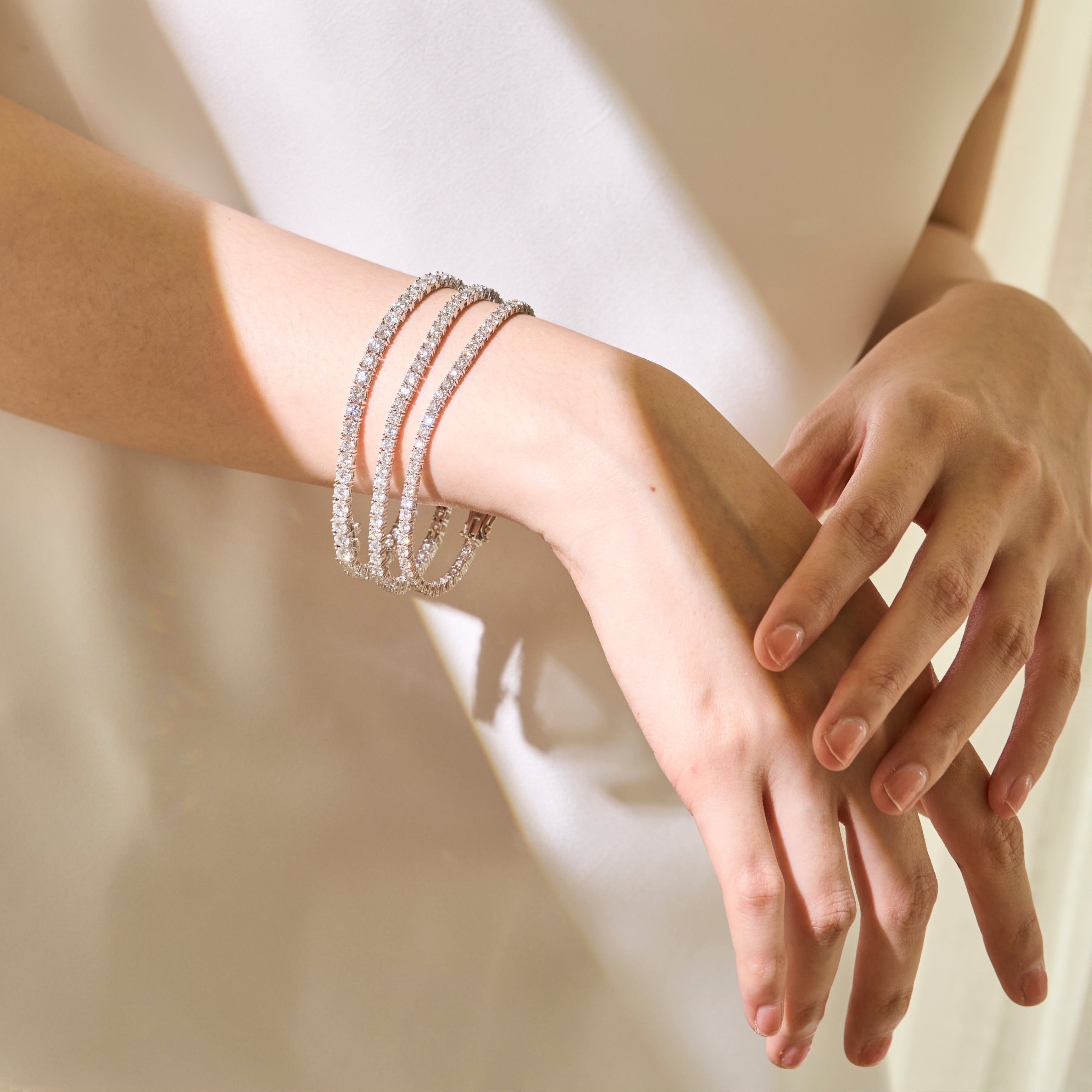 Solaris Round Brilliant Diamond Tennis Bracelet