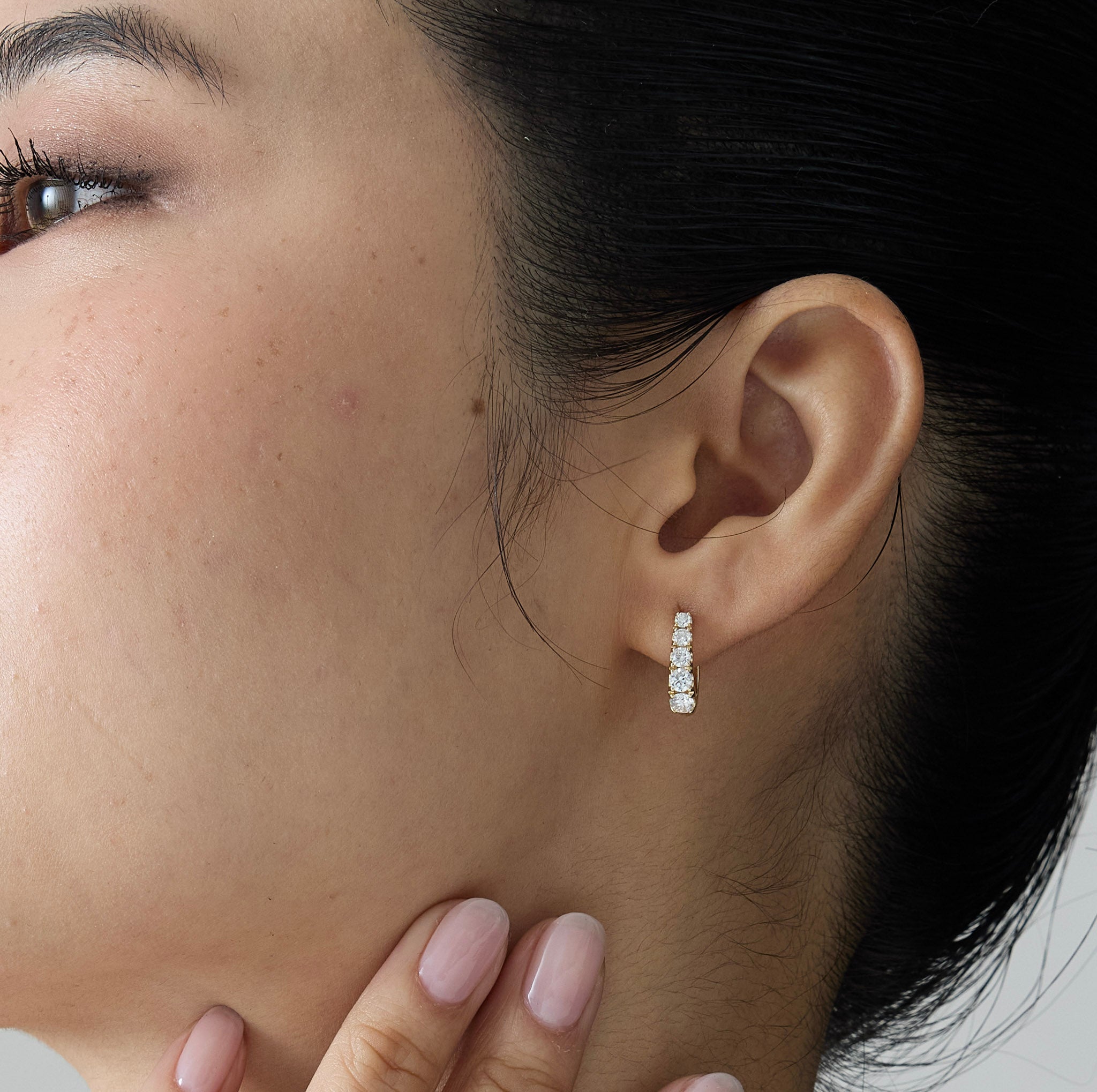 Detachable Diamond Drop Huggies