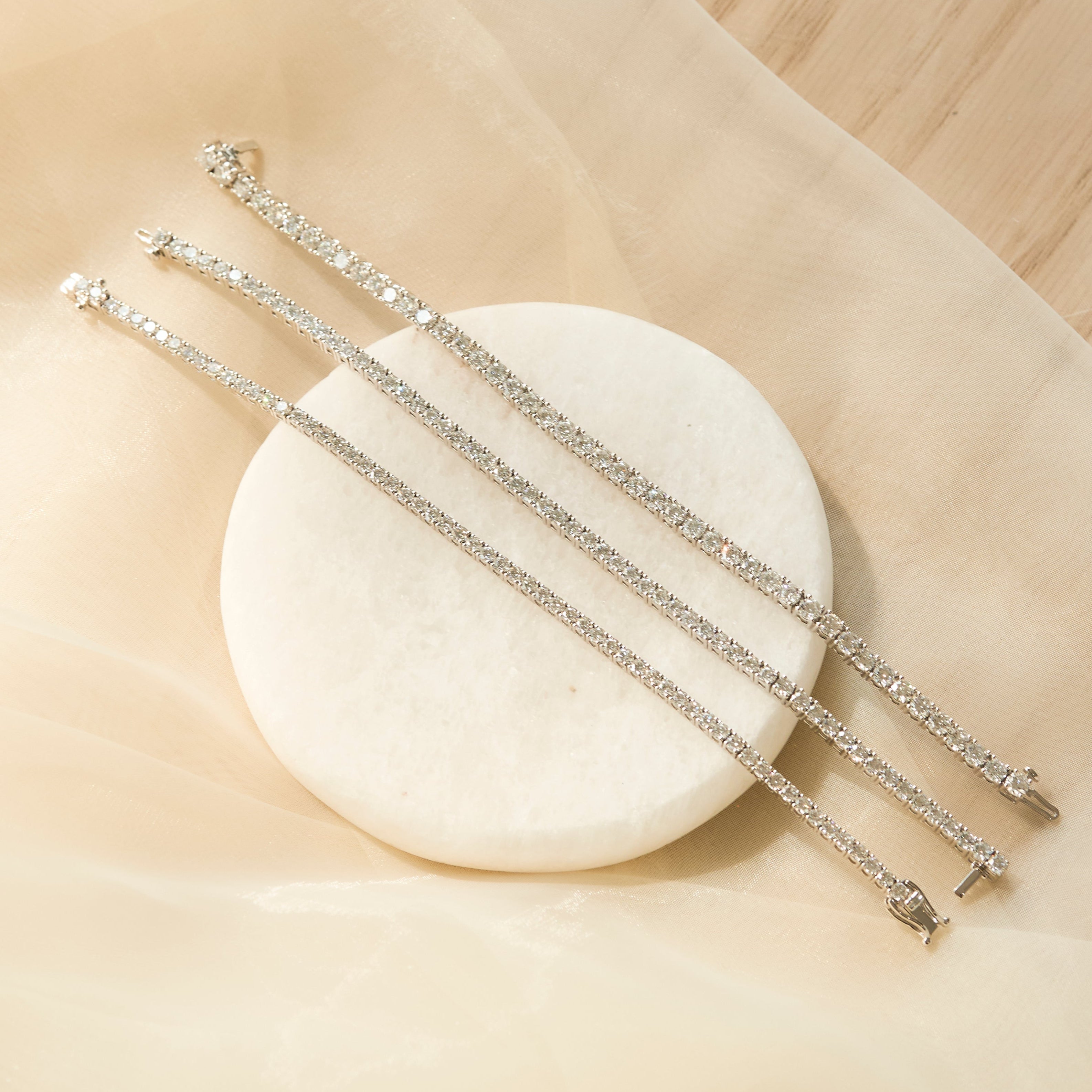 Solaris Round Brilliant Diamond Tennis Bracelet