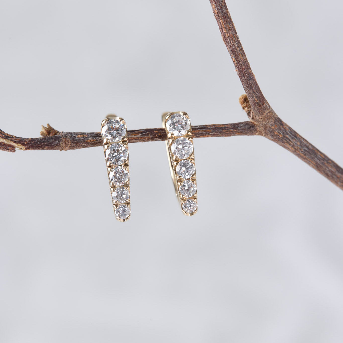 Detachable Diamond Drop Huggies