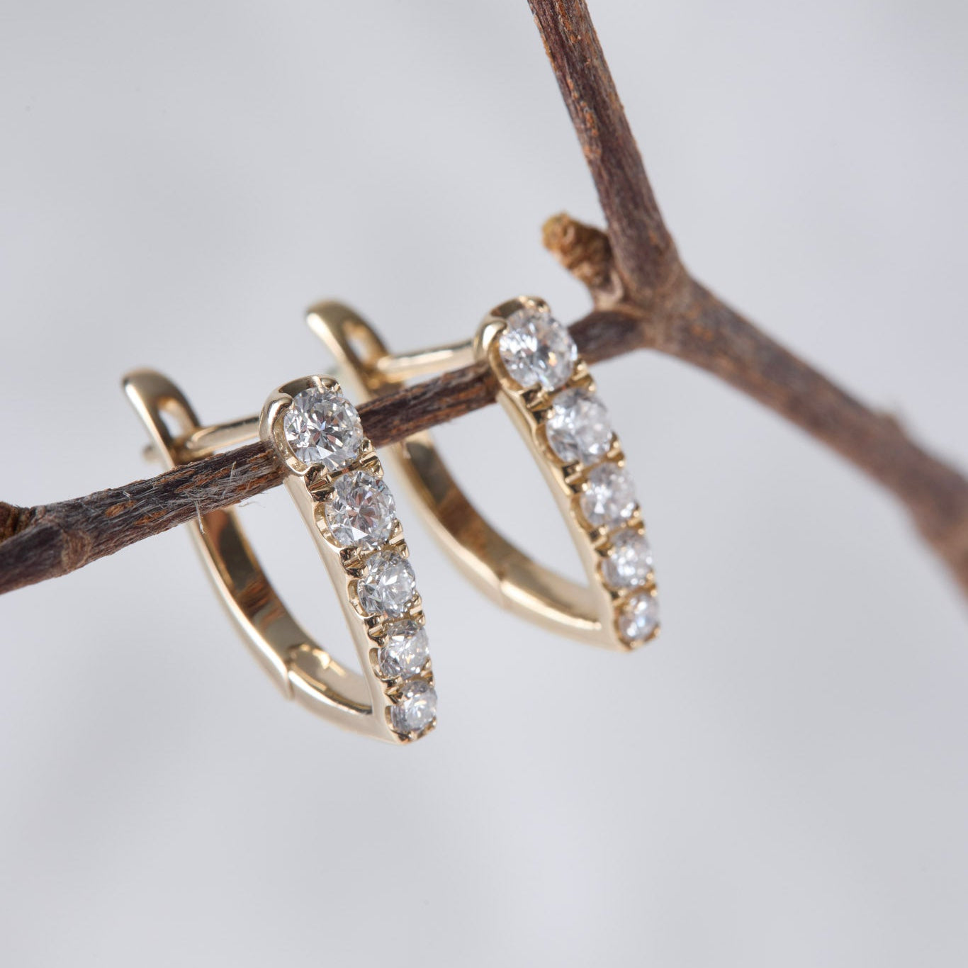 Detachable Diamond Drop Huggies