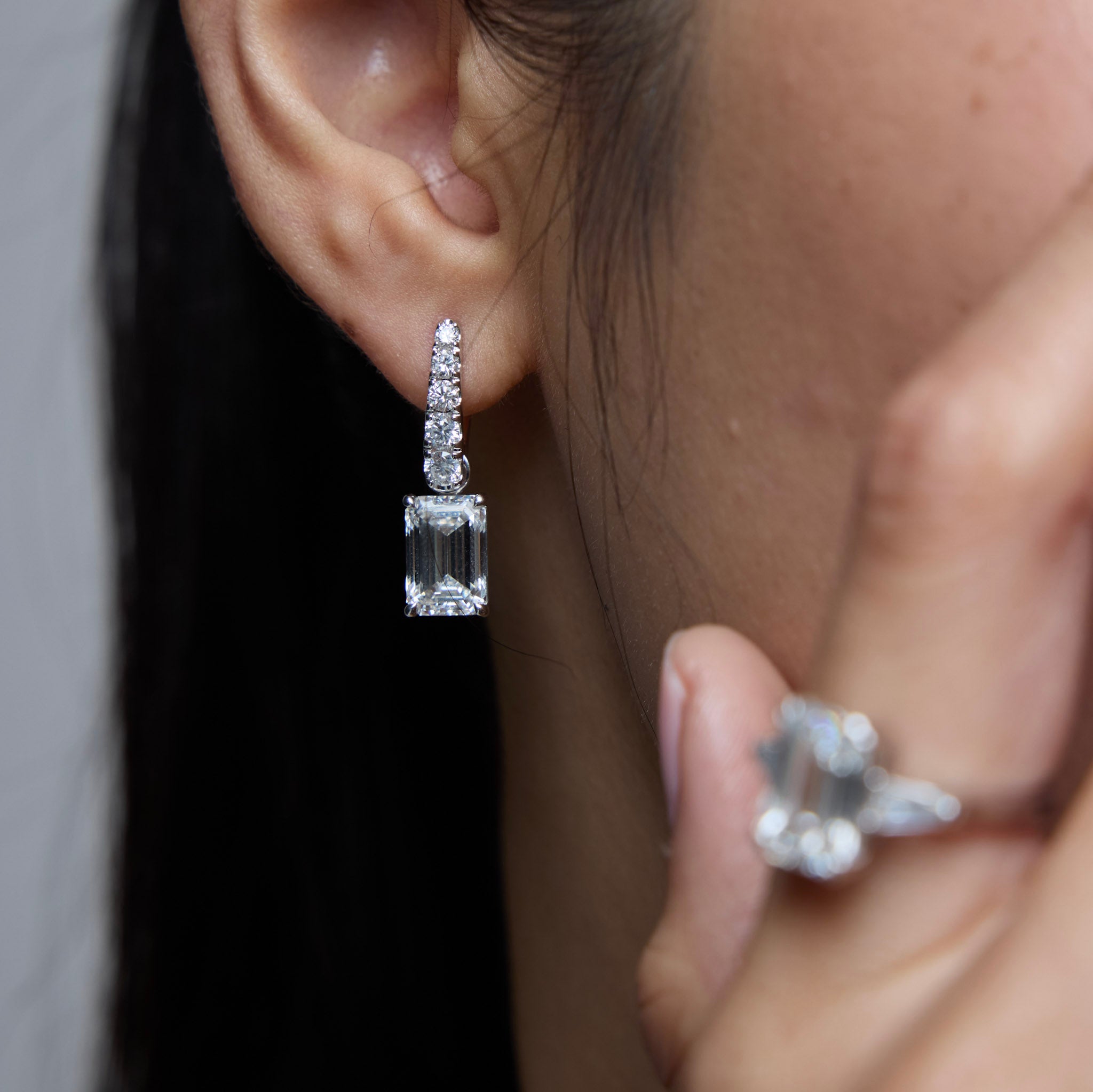 Detachable Diamond Drop Huggies